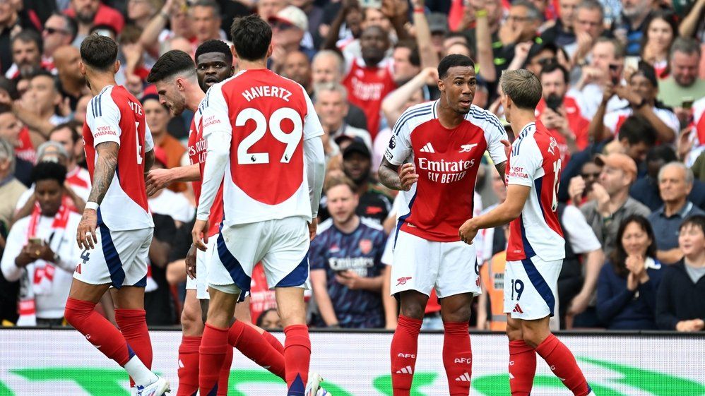 Arsenal team celebration