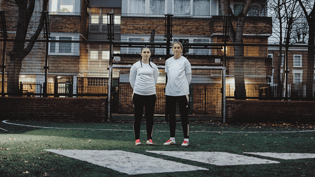 Alessia Russo on a community pitch 
